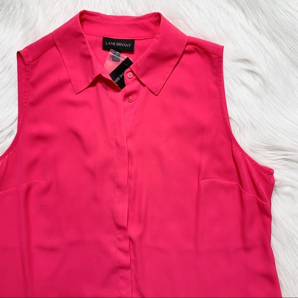 SOLD-NWT Lane Bryant Sleeveless Buttondown Blouse - Picture 5 of 7